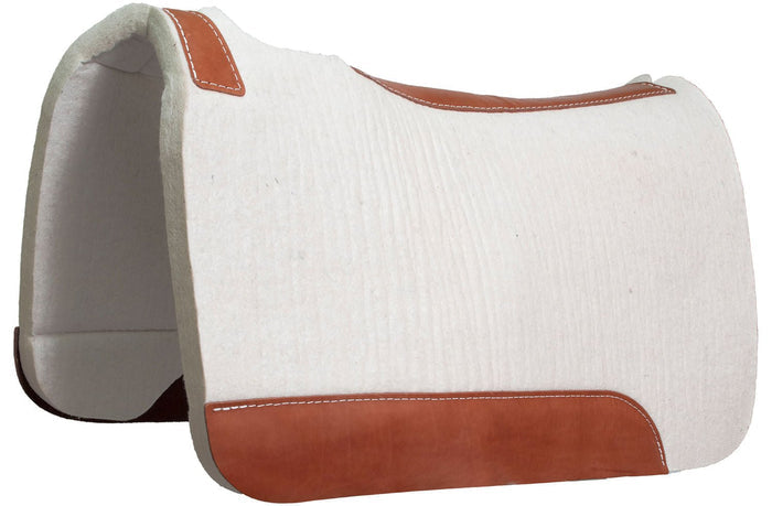 Blue Horse 100% Pressed Wool Contoured Saddle Pad - 1211CY - 1