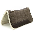 Blue Horse 100% Wool Contoured Saddle Pad with Fleece Bottom - 1211CZ - Gray - 32" x 31" - 1" - 1