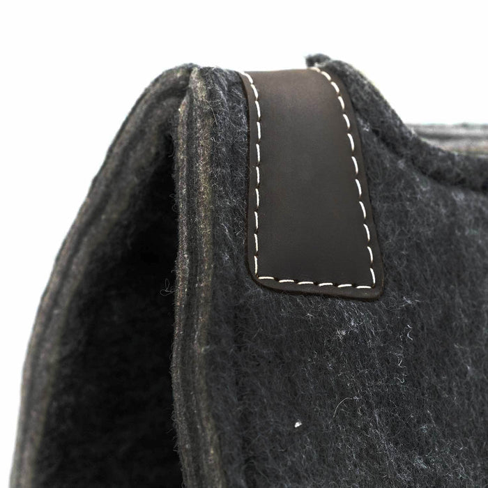 Blue Horse Felt Contoured Saddle Pad - 1211C1 - Gray with Brown - 32" x 31" - 1" - 2