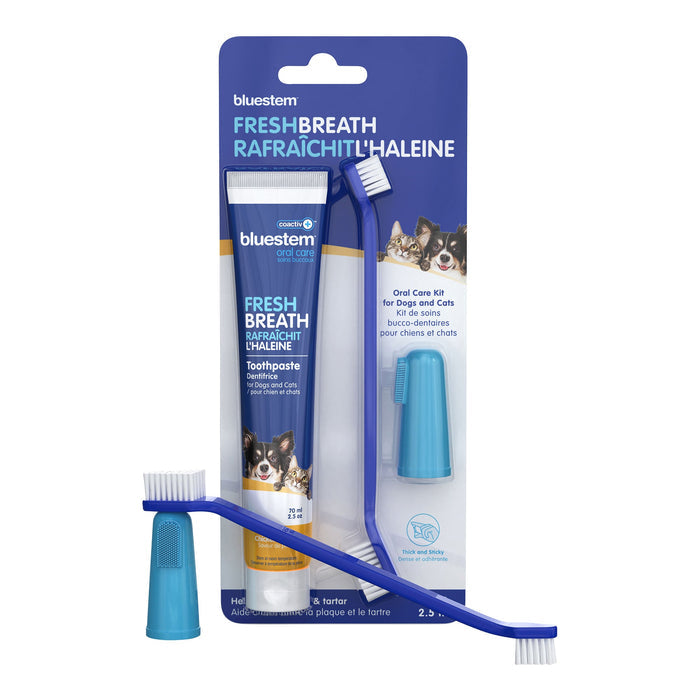 bluestem coactiv+ Oral Dental Kit for Dogs and Cats – Toothpaste, Toothbrush & Finger Brush - 018DP-FG0515 - Chicken - 2