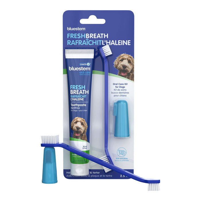 bluestem coactiv+ Oral Dental Kit for Dogs and Cats – Toothpaste, Toothbrush & Finger Brush - 018DP-FG0516 - Vanilla Mint - 4