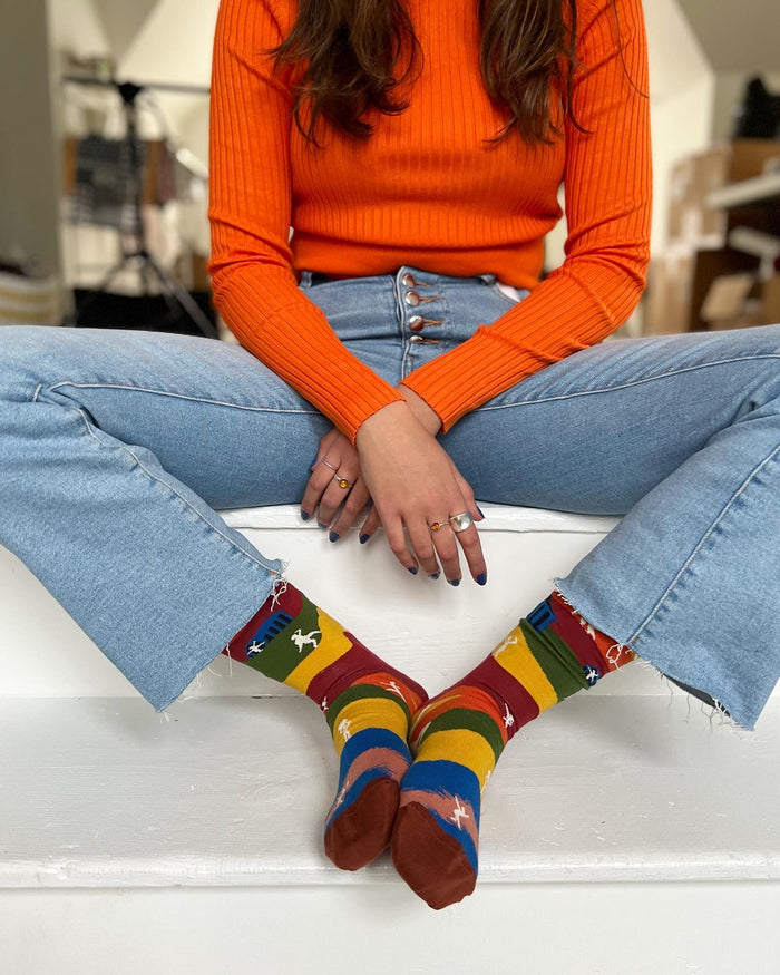 Bonne Maison Eclipse Multi | Midcalf Sock