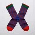 Bonne Maison Stripe Red | Midcalf Sock | large only