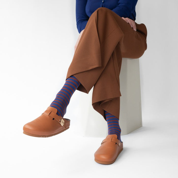 Bonne Maison Stripe Red | Midcalf Sock | large only