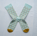Bonne Maison Toile de Jouy - Floral Trellis Aqua | Midcalf Sock