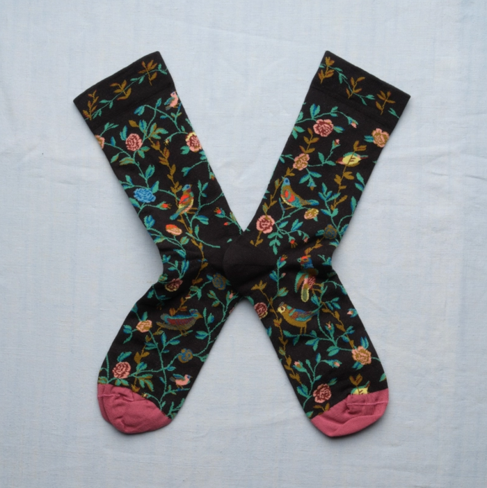 Bonne Maison Toile de Jouy - Flowers and Birds | Midcalf Sock