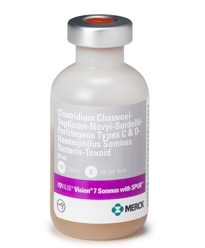Bovilis Vision 7 Somnus with Spur Cattle Vaccine - I6VG - 10 Dose - 1