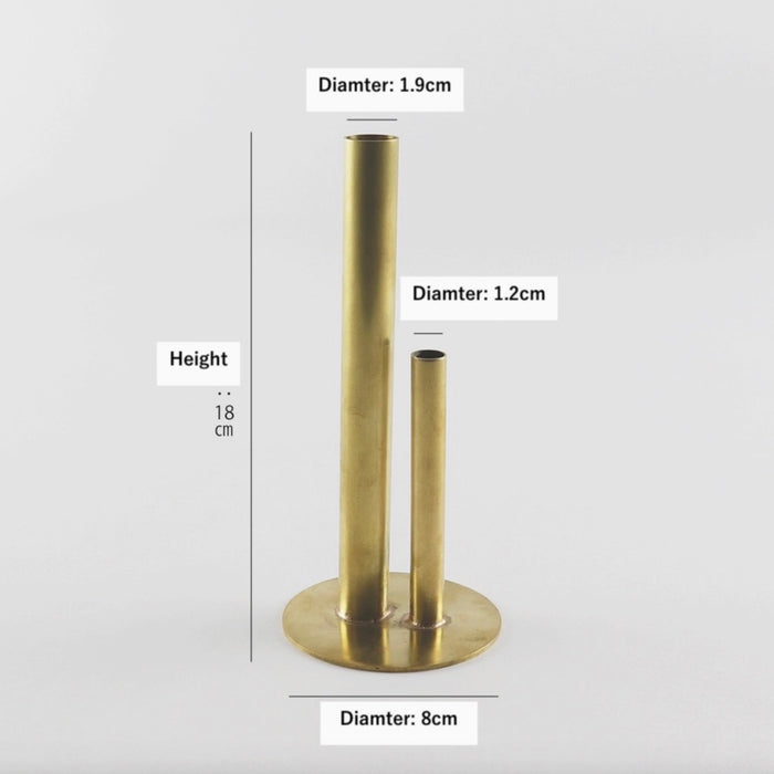 Brass Flower Vase – Multi-Height Cylinders