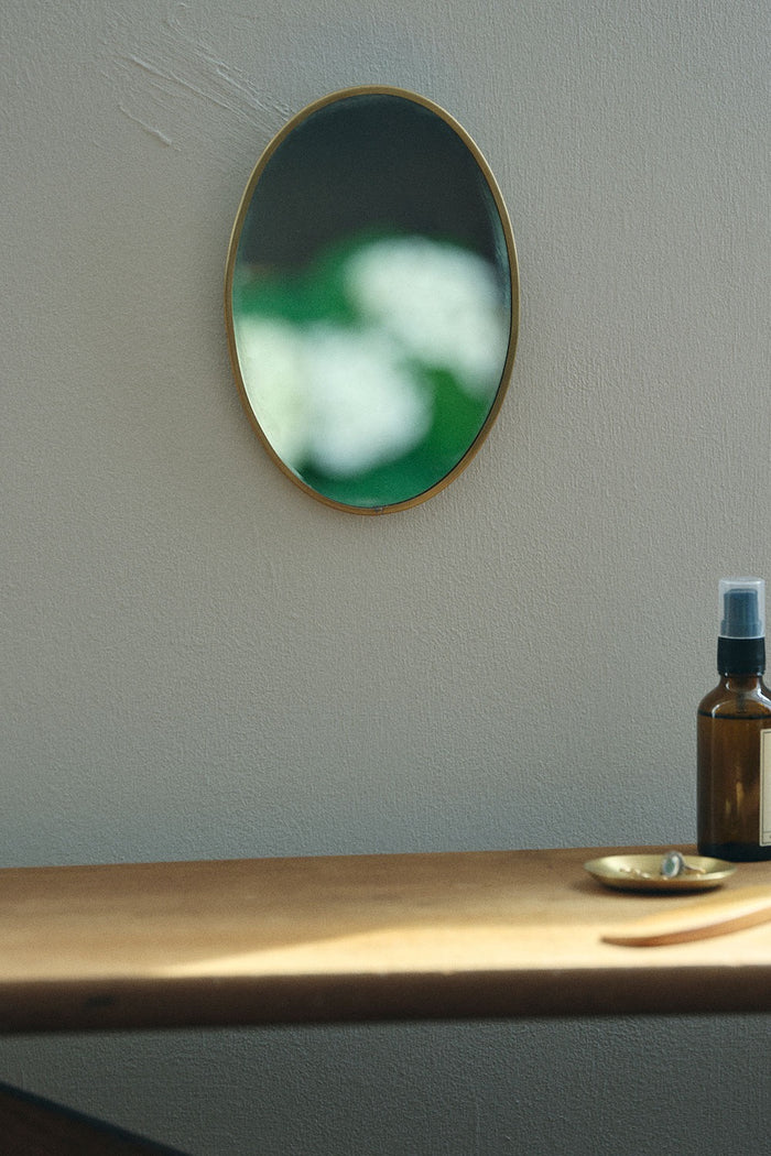 Brass Oval Mirror