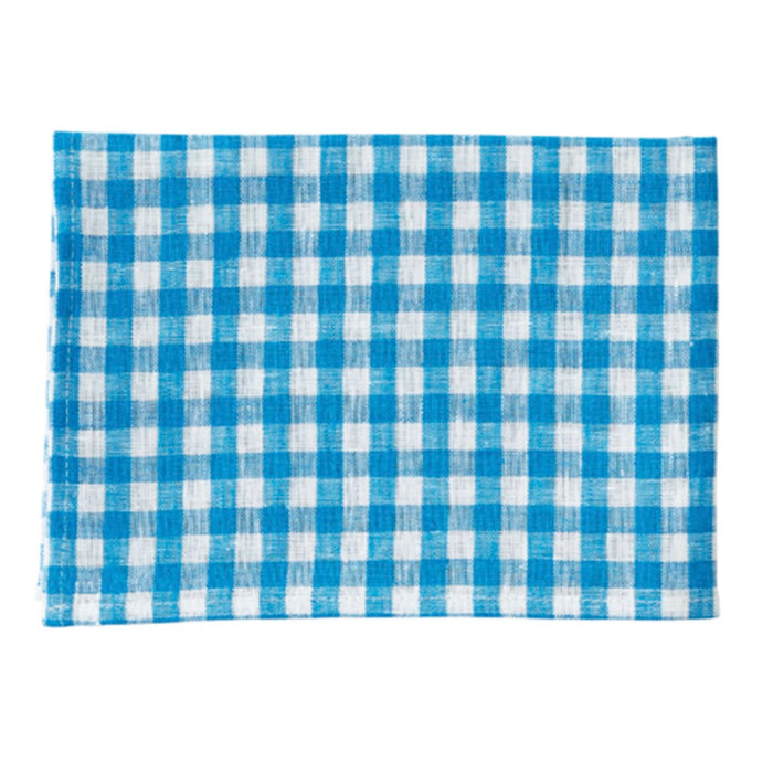 Bright Blue Gingham (Leo) | Linen Kitchen Cloth