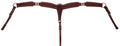 Buffalo Leather Rawhide & Basketweave Contoured Breast Collar - BUFVB - Chestnut - 1