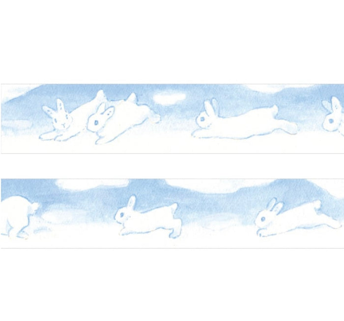 Bunny Clouds Washi by Shinako Moriyama
