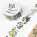 Bunny & Flowers Washi Tape by Shinako Moriyama