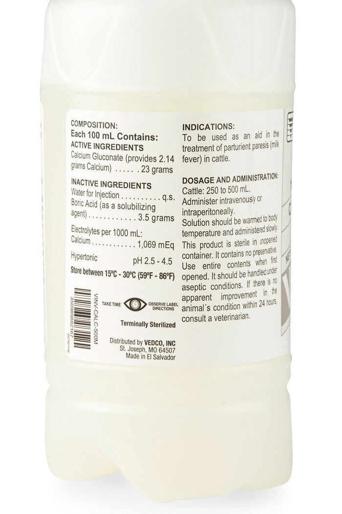 Calcium Gluconate 23% Solution, 500 mL - 49C1 - 2