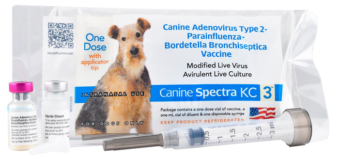 Canine Spectra KC 3 Intranasal Dog Vaccine, Single Dose with Applicator - 7VAE - 1 Dose - 1