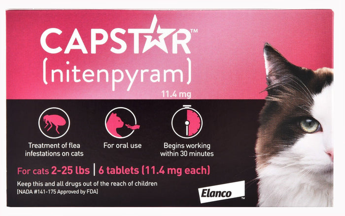 Capstar Oral Flea Tablets for Cats, 6 Count - E82M - 1