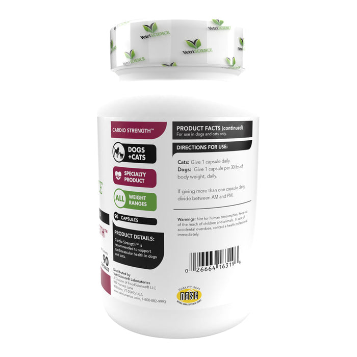 Cardio - Strength Heart Support Formula for Cats & Dogs, 90 Caps - 015VS-0900631-090 - 90 caps - 3