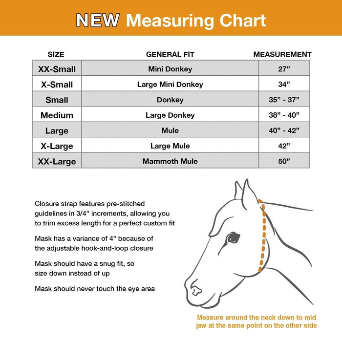 Cashel Crusader Fly Mask for Mules & Donkeys with Ears, UV Protection & Soft Mesh Comfort - QL1DL - XXSmall (27") - 3