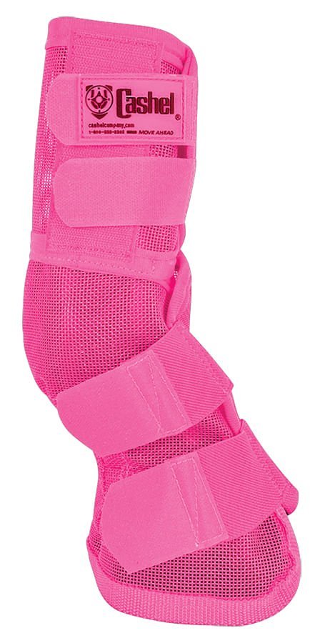 Cashel Crusader Horse Fly Boots Contoured Fit Leg Guards, Set of 2 - QLDM - Breast Cancer Pink - Cob/Arabian - 2 Pack - 3