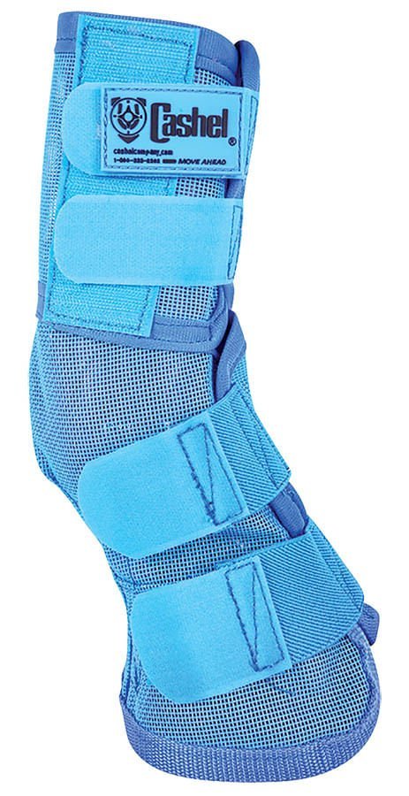 Cashel Crusader Horse Fly Boots Contoured Fit Leg Guards, Set of 2 - QLDP - Wounded Warrior Blue - Cob/Arabian - 2 Pack - 5