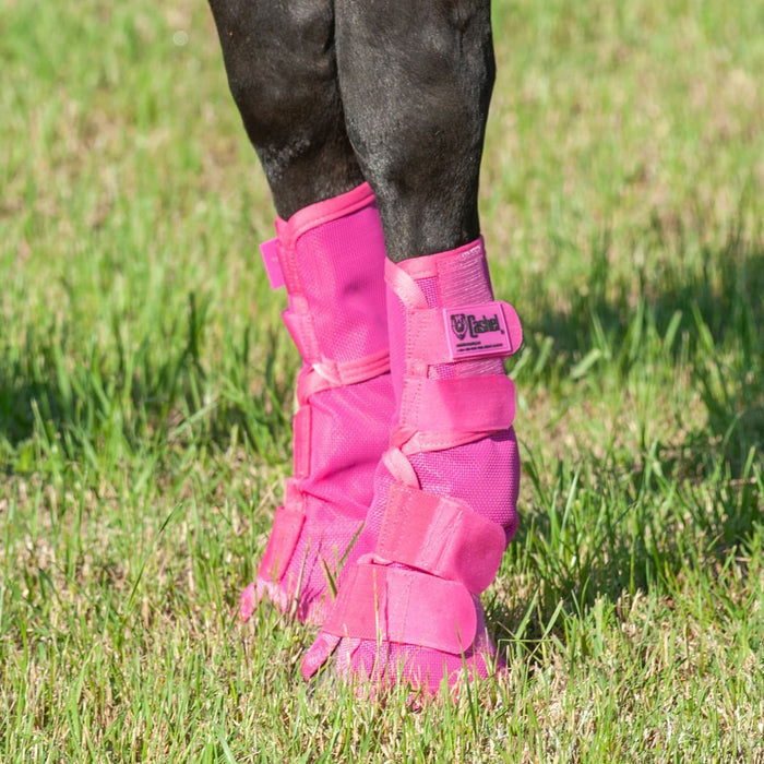 Cashel Crusader Horse Fly Boots Contoured Fit Leg Guards, Set of 2 - QLDP - Wounded Warrior Blue - Cob/Arabian - 2 Pack - 7
