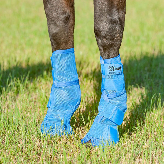 Cashel Crusader Horse Fly Boots Contoured Fit Leg Guards, Set of 2 - QLC9 - Gray - Cob/Arabian - 8