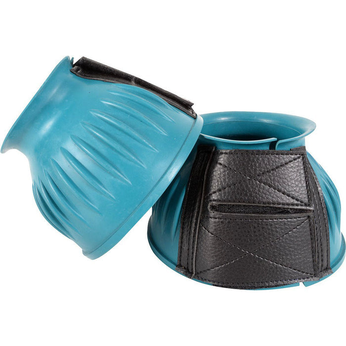 Cashel Rubber Bell Boots for Horses, Pair - QL1KJ - Medium - Teal - 5
