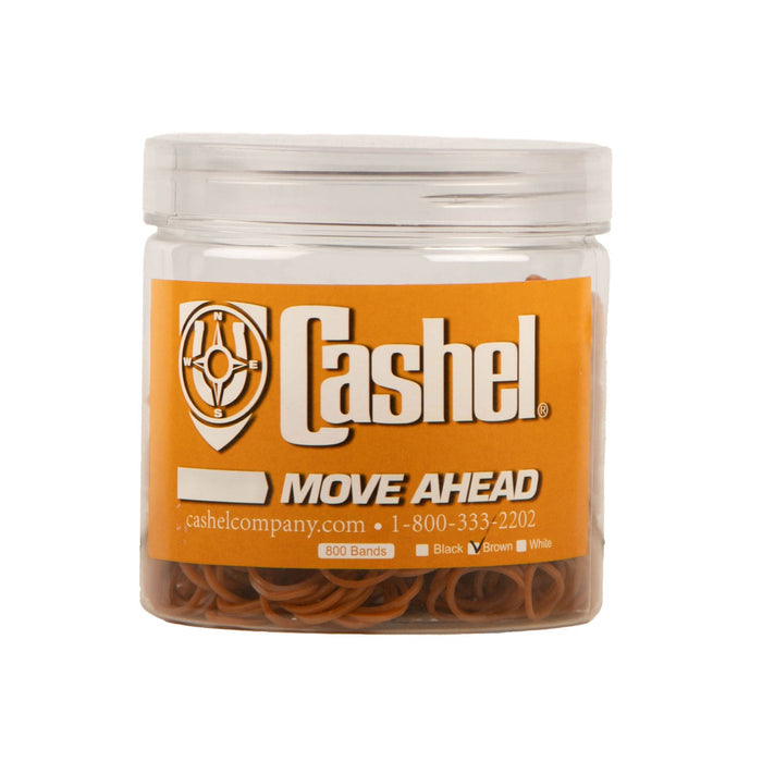 Cashel Rubber Braiding Bands, 800 count - QL1C - Brown - 6