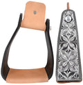 Cashel Slanted Engraved Stirrups - QL17 - Black - 1