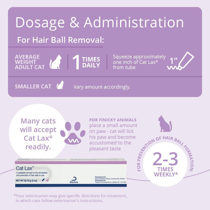 Cat Lax Hairball Gel for Cats, 2 oz - 009009 - 2 oz Tube - 4