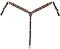 Circle Y Distressed Floral and Beaded Breast Collar, Multi - 941B8 - 1