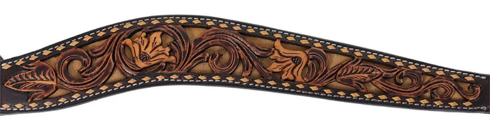 Circle Y Dusty Floral Breast Collar, Full - RD1GC - Vintage Brown - Full - 3