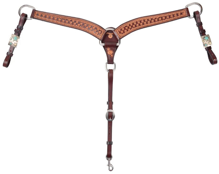 Circle Y Saturn Rising Horse Breast Collar, Full - RD1G5 - Vintage Brown - Full - 1