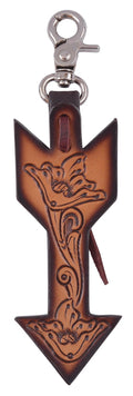 DUPLICATE - RD1JF - Circle Y Saddle Charm, Floral Arrow - RD1JF-DUPE - Brown - 1