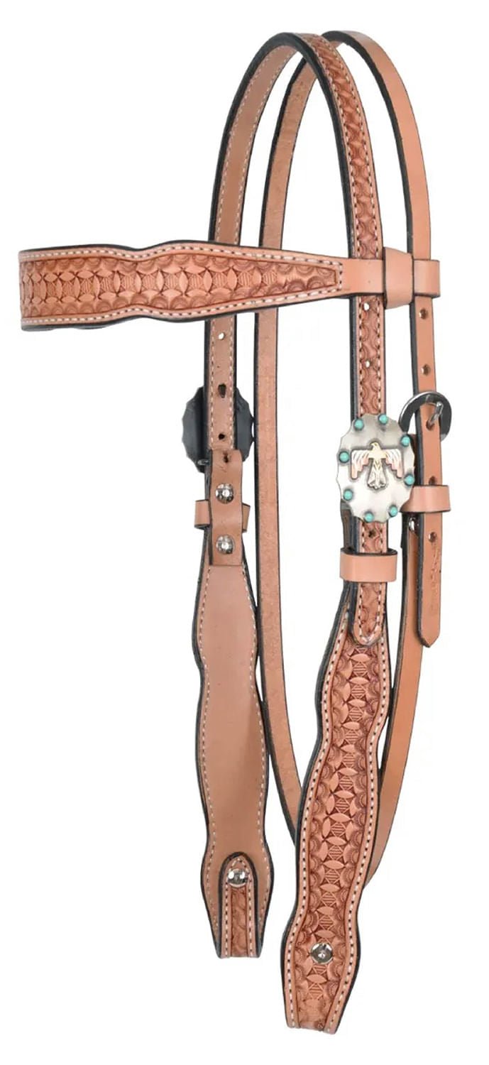 Circle Y Windsor Browband Headstall, Full - RD1FL - Light Brown - Full - 1