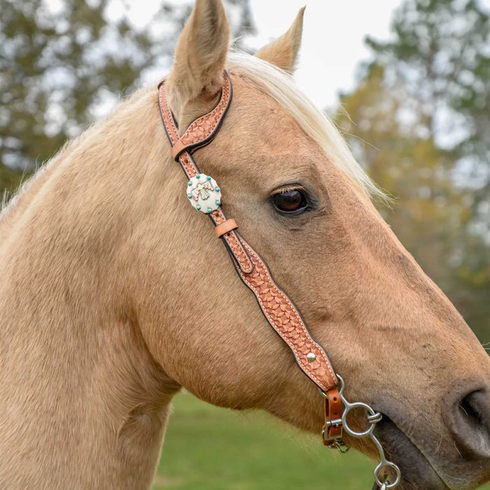 Circle Y Windsor One Ear Headstall, Full - RD1F8 - Light Brown - Full - 2