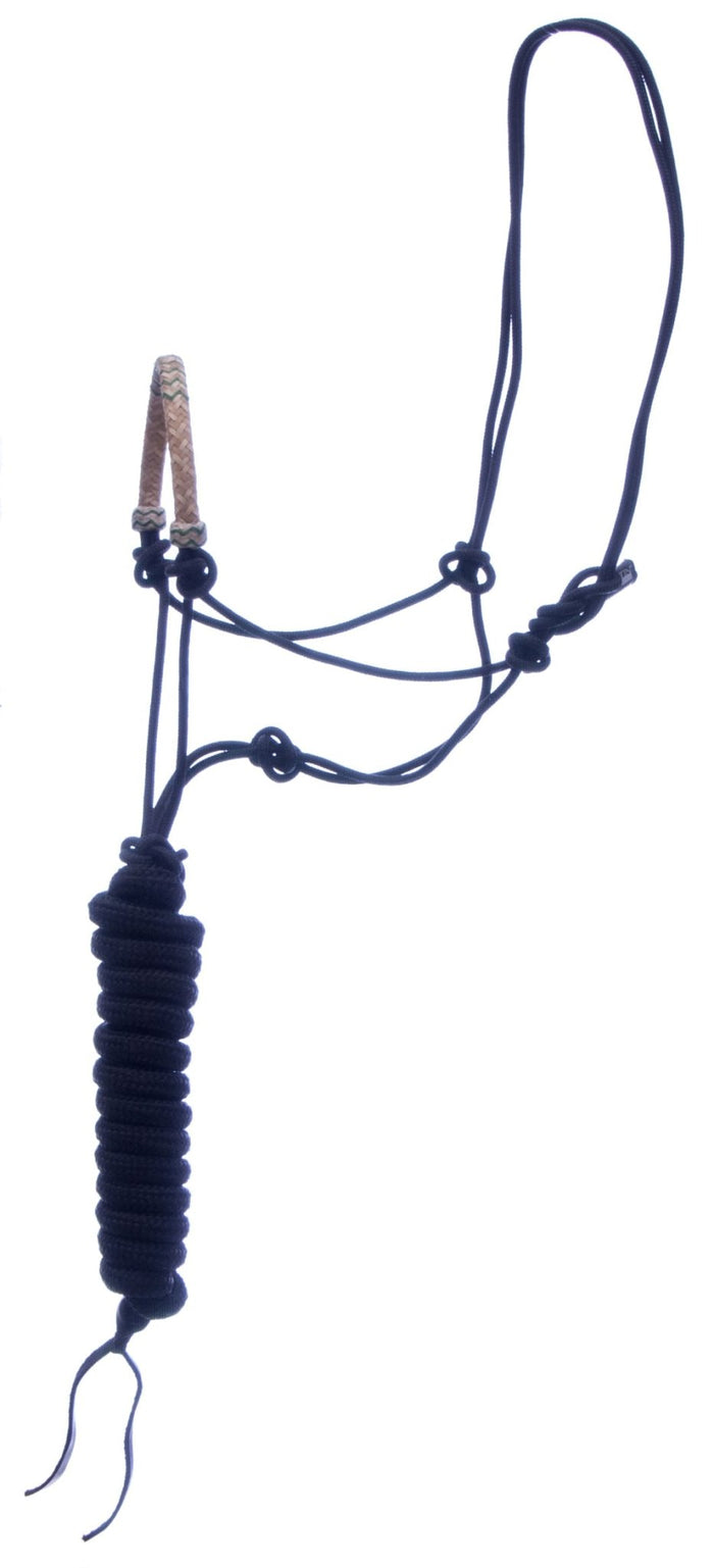 Classic Equine Braided Rawhide Nylon Rope Halter - CR8V - Natural - 5