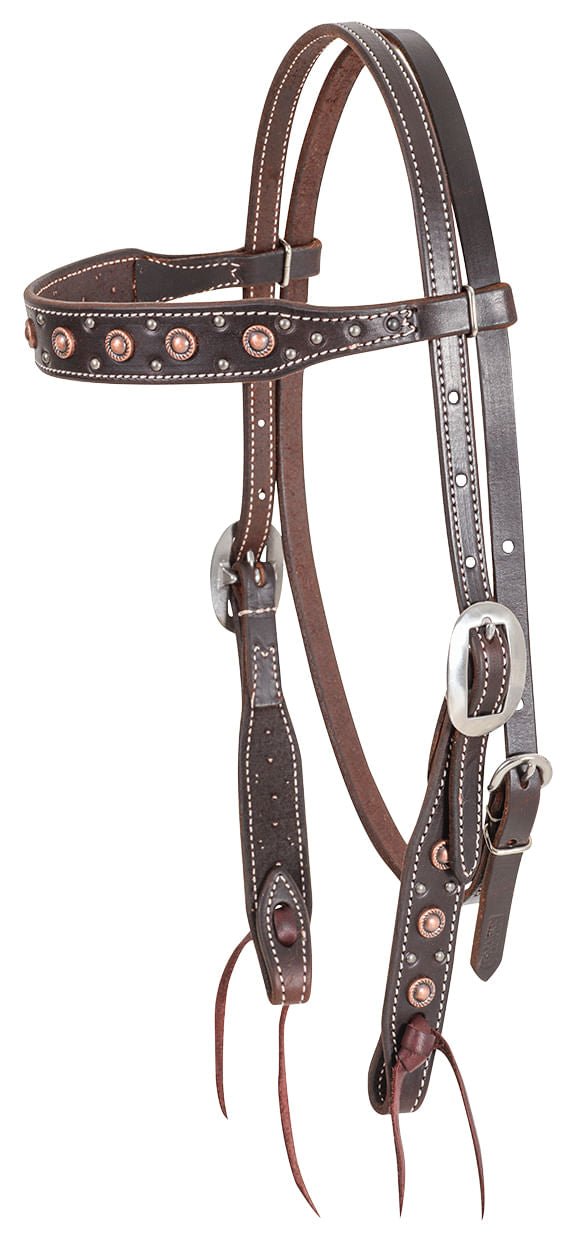 Classic Equine Copper Dot Browband Headstall - CR95 - 1