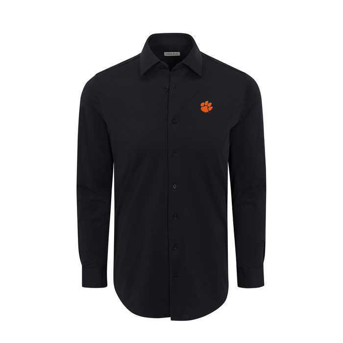 Clemson Apex Performance Dress Shirt Black