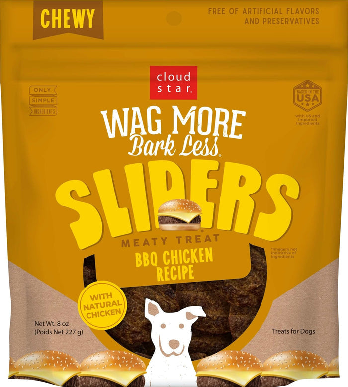 Cloud Star Wag More Bark Less Sliders Dog Treats, 8 oz - 2PWR - 8oz - BBQ Chicken - 1
