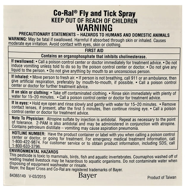 Co - Ral Fly & Tick Spray, 64 oz Pesticide - CU1AD - 2
