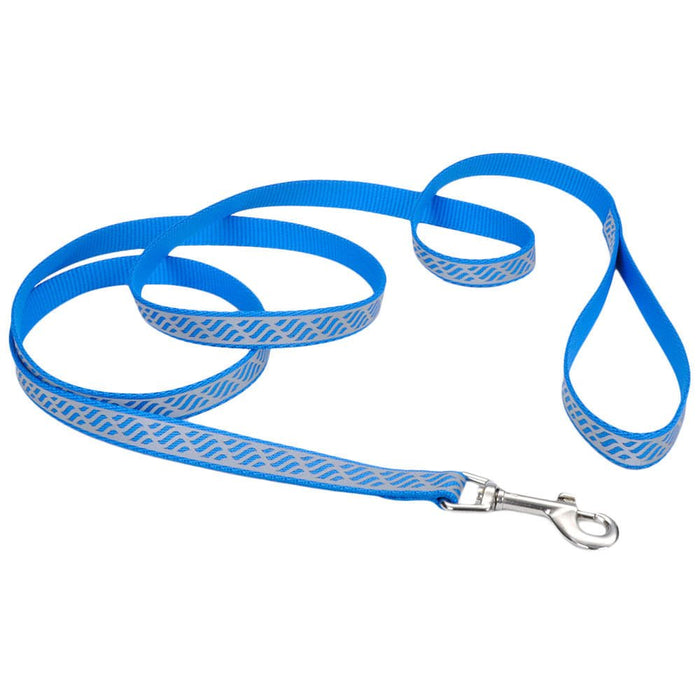Coastal Pet Lazer Brite Dog Leash, 6' x 1" - C2BL - Blue Lagoon Wave - 1
