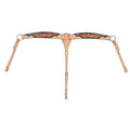 Cody Pro Two - Tone Carved Contoured Breast Collar with Floral Tooling - BUFW9 - Brown - Horse - 1