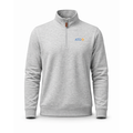Collars & Co. Alpha Tau Omega Heather Cloud Cotton Quarter Zip Pullover Light Grey