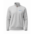 Collars & Co. Phi Beta Sigma Heather Cloud Cotton Quarter Zip Pullover Light Grey