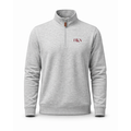 Collars & Co. Pi Kappa Alpha Heather Cloud Cotton Quarter Zip Pullover Light Grey