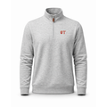 Collars & Co. Psi Upsilon Heather Cloud Cotton Quarter Zip Pullover Light Grey