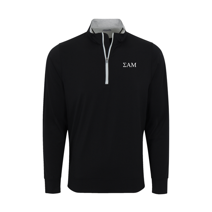 Collars & Co. Sigma Alpha Mu DriRelease® Performance Pullover Black with Light Grey Trim