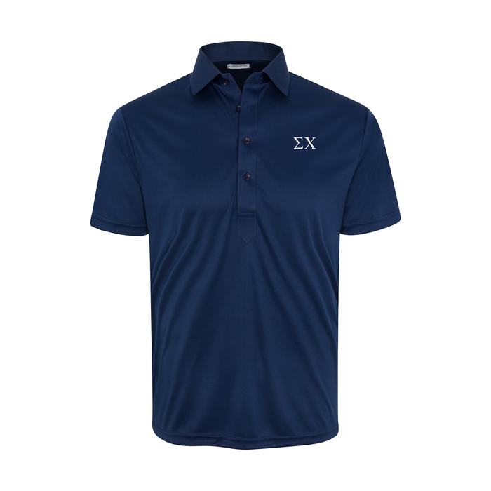 Collars & Co. Sigma Chi Semi-Spread Collar Polo Navy