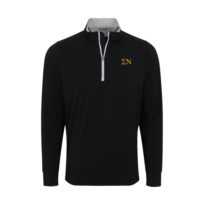 Collars & Co. Sigma Nu DriRelease® Performance Pullover Black with Light Grey Trim
